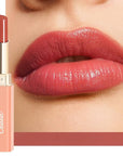Oulac Moisturizing Shine Lipstick Red for Women - 2 in 1 Glossy Red Tinted Lip Balm, Hydrating Summer Lipstick for Dry Lips,Shine Juicy Finish Vegan 2.2g/0.07oz (16)