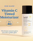 belif Dew Guard Vitamin C Glow Tint SPF 40 - Niacinamide, Hyaluronic Acid, Glow Booster + Serum + UVA/UVB Protection, Korean Tinted Mositurizer, 1.69 fl. oz