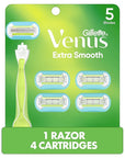 Venus Extra Smooth Women's Razor Handle + 4 Blade Refills