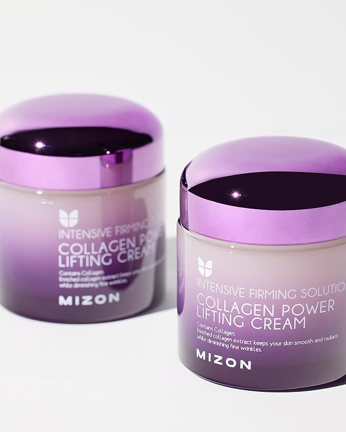 MIZON Collagen Power Lifting Cream Face Moisturizer with Marine Collagen Adenosine Hyaluronic Acid Green Calming Complex Lifting and Tightening (2.53 fl. oz.)