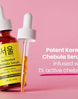 SeoulCeuticals Chebula Active Serum for Face - Korean Skin Care Anti Aging Natural K Beauty Skincare With Hyaluronic Acid + Spotted Orchid for Healthy, Youthful Glowing Skin 1oz
