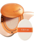 [*Mini Size*] TIRTIR Mask Fit Ai Filter Cushion Foundation | AI-Like Semi-Matte Finish - Up to 72-Hour Medium to Full Coverage Korean BB Cushion Make up Beauty, #19C Petal, 0.15 Fl Oz