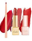 Oulac Lipstick & Lipliner Set 3PCS High Impact Lipcolor with Moisturizing Formula, Vegan Beauty, Full-Coverage Lip Color, Gift Lipstick for Women, LL08+02+PG02