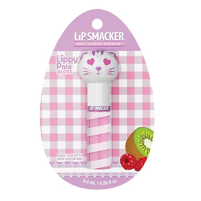 Lip Smacker Easter Kitty Lippy Pal Lip Gloss, Moisturizing & Hydrating, Fun & Collectible Gift for All Ages - Sweet Kiwi
