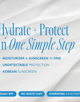 THE FACE SHOP Hydro Sun Barrier 2-in-1 Sunscreen & Moisturizer, Broad Spectrum SPF 45, Korean Sunscreen Skin care, Daily Hydrating Moisturizer for Face with Niacinamide, No White Cast