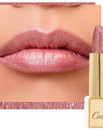 Oulac Light Pink Lipstick for Women with Metallic 3D Shine Lightweight Hydrating Formula, High Impact Lip Color, Vegan Beauty, Full Coverage Lip Makeup, Christmas Gifts for Women, Baby Angel(13)