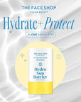 THE FACE SHOP Hydro Sun Barrier 2-in-1 Sunscreen & Moisturizer, Broad Spectrum SPF 45, Korean Sunscreen Skin care, Daily Hydrating Moisturizer for Face with Niacinamide, No White Cast