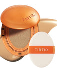 TIRTIR Mask Fit Ai Filter Cushion Foundation | AI-Like Semi-Matte Finish - Up to 72-Hour Medium to Full Coverage Korean BB Cushion Make up Beauty, #30N Rich Honey, 0.63 Fl Oz