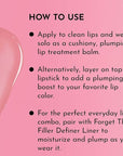 LAWLESS Forget the Filler Lip Plumping Line Smoothing Tinted Balm, Pink Marshmallow, 0.09 Ounce