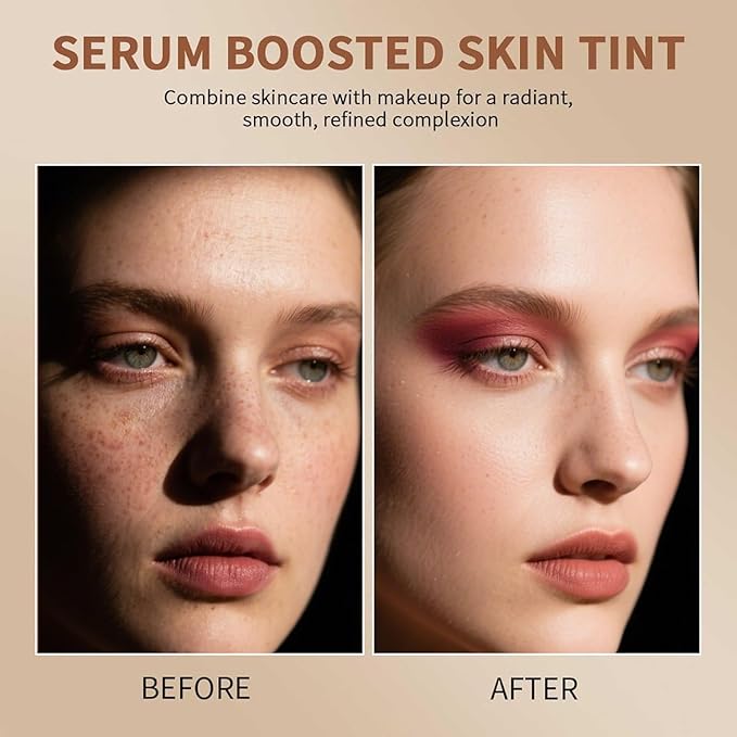 Beauty Balm Serum Boosted Skin Tint, Foundation Stick, Tinted Moisturizer for Face, Full Coverage Foundation, Concealer Stick for Foundation Makeup, Contour Sticks for Face Makeup, Dewy Finish (#04)