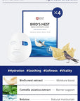 SNP Variety Ampoule Sheet Mask Set | Bird's Nest, 24K Gold, and Diamond Face Mask | Hydrating, Moisturizing, Nourishing for Sensitive Facial Skin | Korean Face Masks Skincare | 12 Sheets