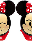 Lip Smacker Disney Minnie Mouse Emoji Lip Balm, Strawberry Lemonade Flavored, Clear, For Kids (Pack of 2)