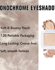 evpct Light Nude Brown Shimmer Single Eyeshadow Palette Makeup for Older Women, Iced Latte Glitter Sparkle Cream Eye Shadow Palette Brightener Makeup for Older Women, High Pigment Monochrome Eyeshadow