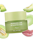 Klavuu Lip Mask Sleeping Pack (0.7oz) – Overnight Deep Hydrating Korean Lip Balm Treatment for Very Dry, Chapped Lips | Lip Lightening & Plumping with Instant Hydration | Gentle Exfoliating (Melon)
