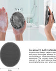 INNERNEED Soft Silicone Body Cleansing Brush Shower Scrubber, Gentle Exfoliating and Massage for All Kinds of Skin (Gray)