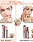 Replacement Heads for Flawless Facial Hair Remover, Gen 2 Replacement Blades Compatible with Finishing Touch Flawless Hair Removal, 18K Gold Painless Razor Head for Women（6 Pack）