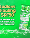 Glitter Sunscreen SPF 50 Lotion 4.5oz - Sparkle & Shimmer Sunscreen - Colored Sun screen for Kids & Women - UVA/UVB Sunshine Protection + 80 Min Water Resistant - (No Fragrance) (USA Made)
