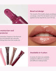 Petansy 5 Colors Hydrating Lip Gloss, Shiny Jelly Lip Plumping Lip Balms, Long Lasting Nourishing Non-sticky Fresh Clear Smooth Lip Care