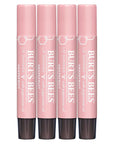 Burt's Bees Shimmer Lip Tint Set, Tinted Lip Balm Stick, Moisturizing for All Day Hydration with Natural Origin Glowy Pigmented Finish & Buildable Color, Grapefruit (4-Pack)