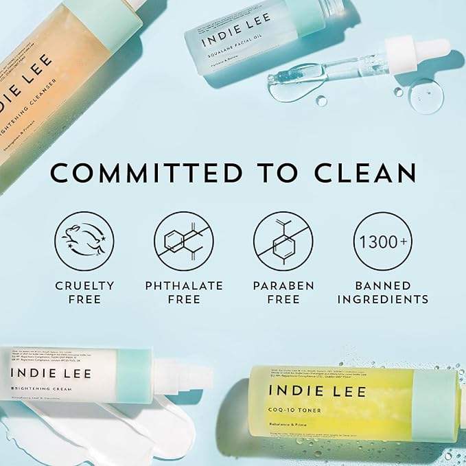 Indie Lee Soothing Facial Cleanser - Moisturizing Face Wash + Makeup Remover for Sensitive Skin - Plump, Hydrate + Calm Redness with Rose Damascena + Chamomile Oil for Skin (125ml)