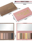 2PCS 6 Colors Mini Naked Eyeshadow Palette Makeup with Brush Set Neutral Nude Eye Shadow Brown & Olive-colored Matte Shimmer Make Up Pallet with Mirror Highly Pigmented Travel Size Gift Kit