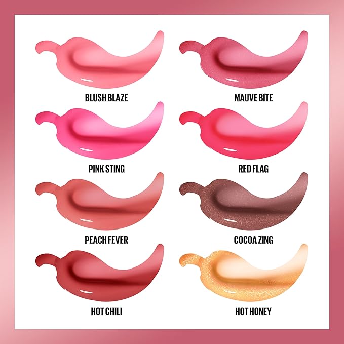MAYBELLINE Lifter Gloss Lifter Plump, Plumping Lip Gloss with Chili Pepper and 5% Maxi-Lip, Pink Sting, Sheer Bubblegum Pink, 1 Count