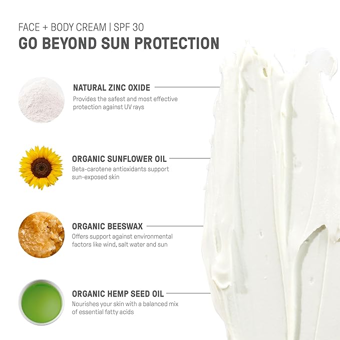 Raw Elements Face and Body Mineral Sunscreen SPF 30 Tin, Organic Sunblock Daily Protection, Non Toxic Reef Safe, Water Resistant, Cruelty Free, Plastic Free, 3 oz (Pack of 2)