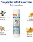 Badger Mineral Sunscreen Combo, SPF 30 Cream & SPF 35 Face Stick, Organic Ingredient with Mineral Zinc Oxide, Unscented Reef Safe Sunscreen Set, Broad Spectrum, Water Resistant, 2-Count