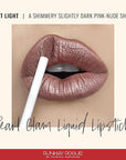 Runway Rogue Pearl Glam Long Wear Shimmer Liquid Lipstick, Metallic Cool-Toned Pink-Nude Lipstick with Silver and Gold Shimmer, ‘Soft Light’