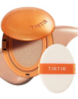 [*Mini Size*] TIRTIR Mask Fit Ai Filter Cushion Foundation | AI-Like Semi-Matte Finish - Up to 72-Hour Medium to Full Coverage Korean BB Cushion Make up Beauty, #25C Cool Taupe, 0.15 Fl Oz