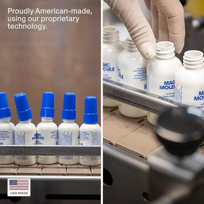 Magic Molecule Hypochlorous Acid Spray for Breakout-Prone Skin, Eczema & Itchy Rashes | Helps 50+ Dermal Issues | for All Skin Types 3.4 oz (Pack of 2) Travel-Friendly