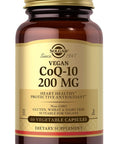 Solgar Vegetarian CoQ-10 200 mg, 60 Vegetable Capsules - Heart Healthy, Protective Antioxidant - Coenzyme Q10 (CoQ-10) Supplement - Vegan, Gluten Free, Dairy Free, Kosher - 60 Servings