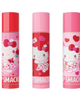 Lip Smacker Heart Tin Lip Balm Trio, Sweet & Fruity Flavors, Moisturizing & Hydrating Lip Care, Sheer Glossy Finish, Fun & Collectible Gift Set for All Ages - Hello Kitty