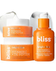 Bliss Vitamin C + Tri-Peptide Glow Getter Bright Idea 3-Piece Kit – Includes Brightening Moisturizer, Eye Cream & Serum for Radiant, Firm, Hydrated Skin – Vegan & Cruelty-Free Skincare Set