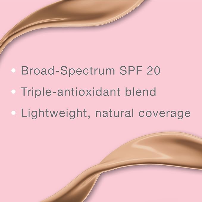 Neutrogena Healthy Skin Liquid Foundation Makeup with Broad Spectrum SPF 20 Sunscreen, Lightweight, Medium Coverage Makeup with Sunscreen and Pro-Vitamin B5, Classic Ivory 10, 1 fl. oz