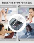 Foot spa bath massager with