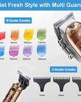 Suttik Hair Clippers and Trimmers Set for Men, Professional Cordless Barber Clippers for Hair Cutting, Beard Trimmer Hair Cutting Kit with T-Blade Close Cutting Trimmer