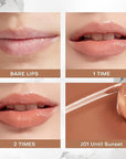 Mistine Lip Gloss Lip Oil Lip Plumber Non-sticky Tinted Lip Gloss for Women Infused with 1% Peptide Finish Lip Tint Hydrating Lip Stain Lightweight Feeling J01 Until Sunset Limited Edition 0.1 fl oz