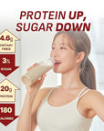 Milk Tea Protein Shake, With Crunchy Protein Balls, Protein Smoothie Powder - 20g Protein, Low Sugar, Keto-Friendly Meal Replacement Shake, 22.22oz, 14 Servings, 14 Servings (1 X 22.22oz)