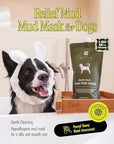 BRMUD Relief Mud Mask for Dogs | Hypoallergenic Dog Shampoo and Conditioner Grooming Mud Mask for Coat & Dry Skin | Moisturizing & Hydrating Dog Wash Conditioner Mask for All Breed Types (33.81 fl oz)