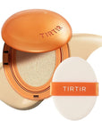 [*Mini Size*] TIRTIR Mask Fit Ai Filter Cushion Foundation | AI-Like Semi-Matte Finish - Up to 72-Hour Medium to Full Coverage Korean BB Cushion Make up Beauty, #21W Natural Ivory, 0.15 Fl Oz