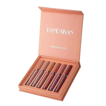 R.Y.M 6 Pcs Red Matte Liquid Stick Set, Natural, Moisturizing, Plumper Lip Gloss Set, Long Lasting for lip color, with beautiful finish(A, 0.54 Ounce (Pack of 6))