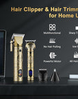 GSKY Hair Clippers for Men Professional, Cordless Clippers for Hair Cutting, Mens Hair Clippers and Trimmer Kit for Barber with LED Display