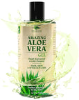 Amazing Aloe Vera Gel - Freshly Cut, 100% Pure Aloe, Premium Quality, Vegan, Unscented - Natural Sunburn Relief, After Shave, Skin, Face & Hair Care 12oz