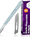 Disposable Scalpels| #10 Sharp Carbon-Steel Blades | Sterile Individual Pouches| for Dermaplaining, Podiatry, Crafts & More