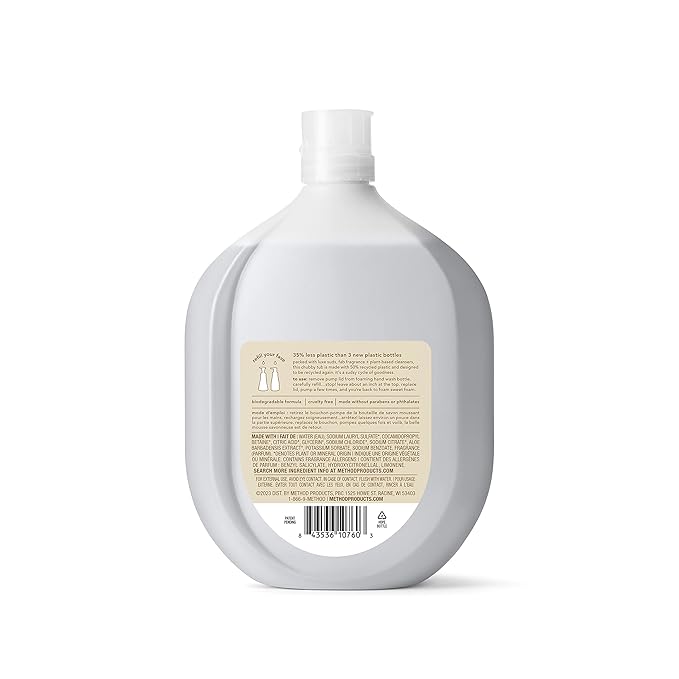 Method Premium Foaming Hand Wash Refill, Ylang Ylang + Hyacinth, Recyclable Bottles, Biodegradable Formula, 28 fl oz (Pack of 4)