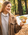 Western cosmetic bag highland cow