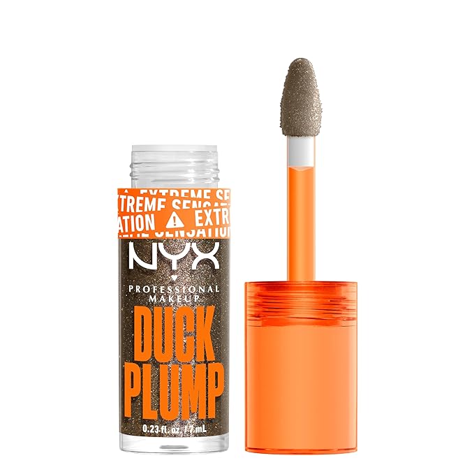 NYX PROFESSIONAL MAKEUP Duck Plump High Pigment Lip Gloss, Lip Plumper Gloss with Spicy Ginger - Onyxpected