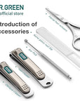 MR.GREEN Colorful Manicure Set Practical Pedicure Kits Nail Clippers Personal Care Tools Facial Hair Scissors with Fashion Case (Mr-6685 Brown)