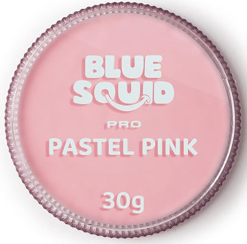 Blue Squid Face Paint Water Based Single Cake Professional Face Paint & Body Paint - Water Activated, Kids Adults Face Painting for Costume, Halloween Makeup, Cosplay - Pastel Pink Face Paint 30g